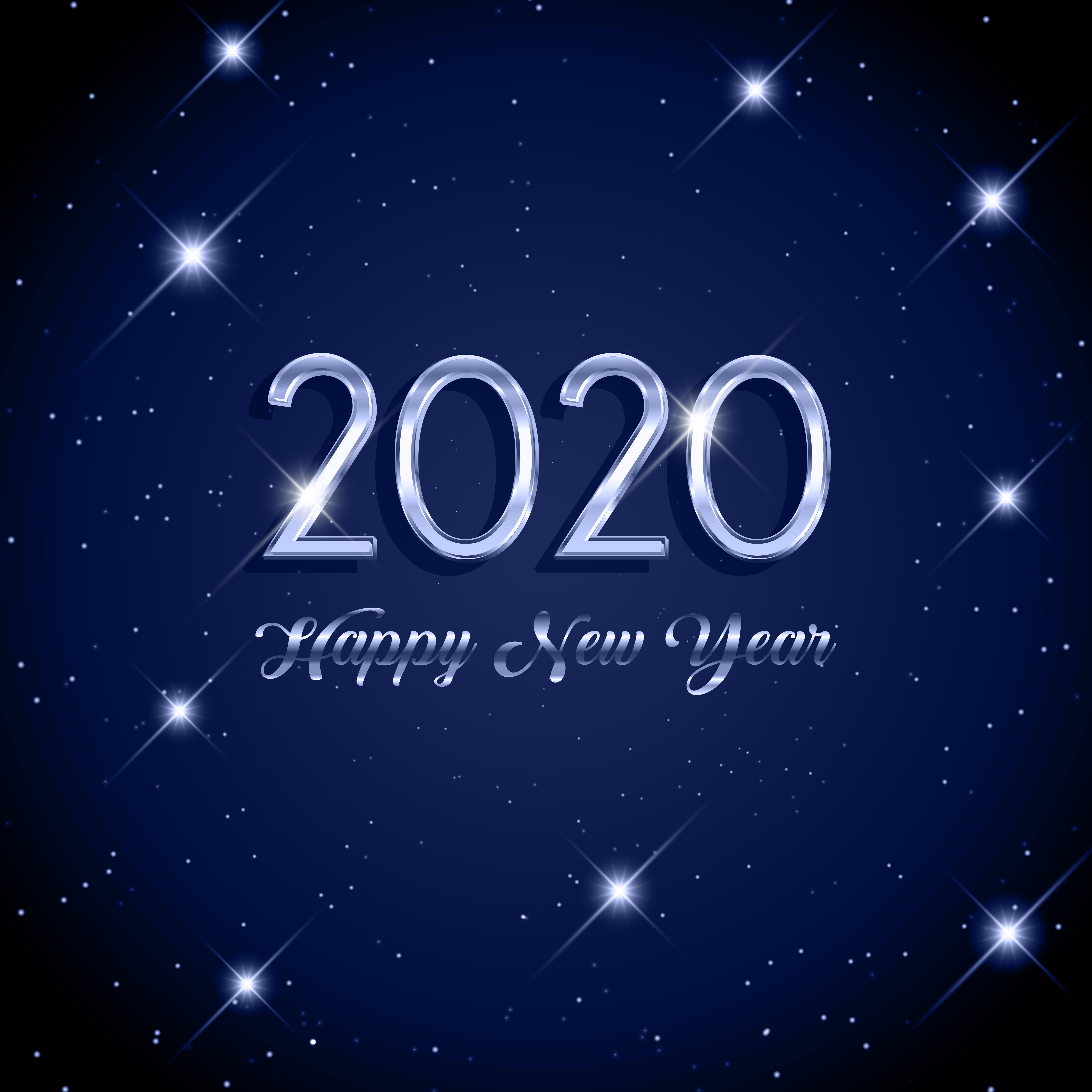 Happy New Year starry background